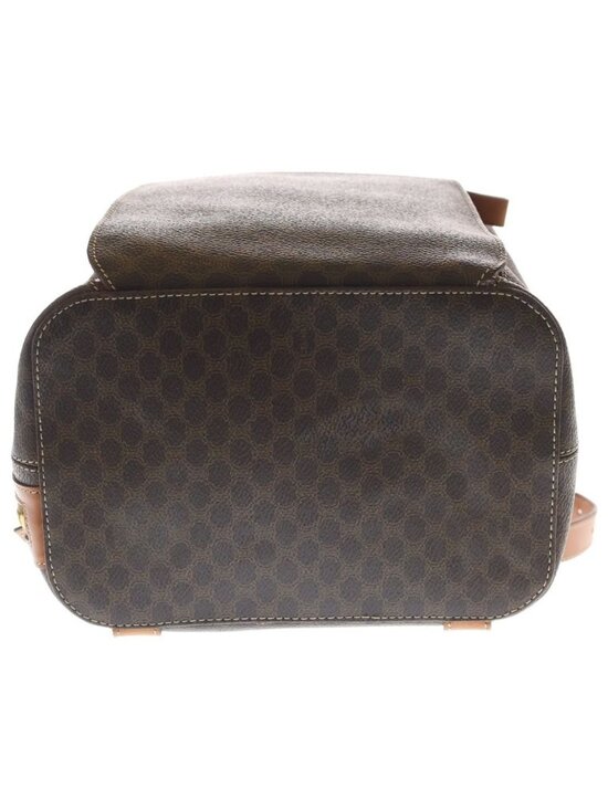 Celine Macadam Backpack Brown Leather Gold main image 7